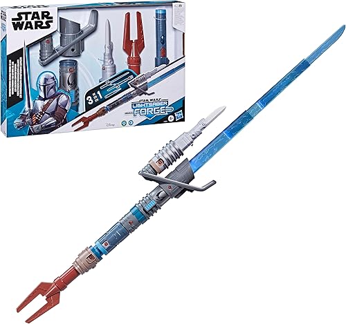 Miniatura 2 de STAR WARS Set de forja de sables de luz Ultimate Mandalorian Masterworks, sable de luz electrónico oficialmente licenciado, juguetes para niños y