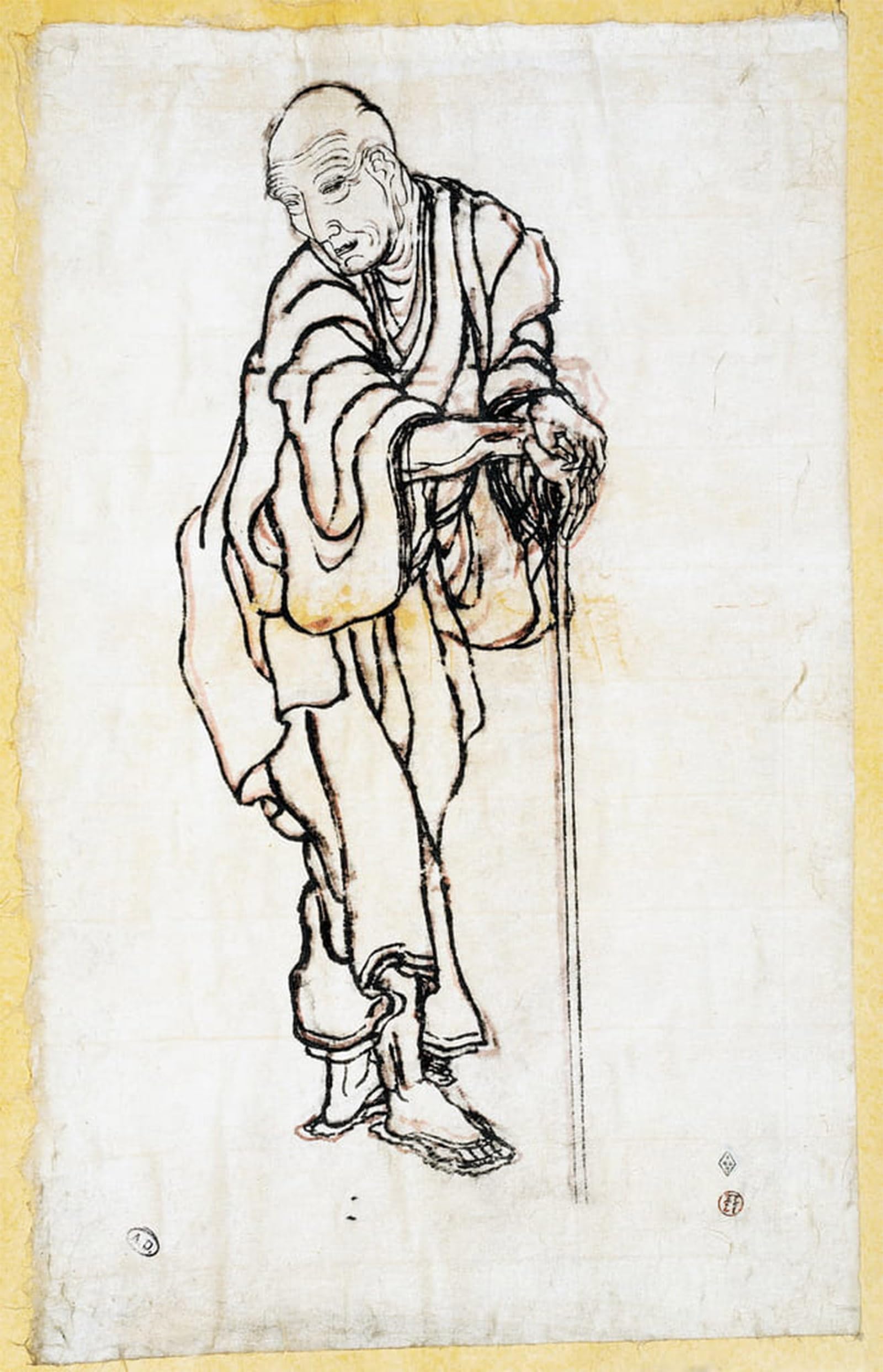 ARTXLXXBN Famous Print Painting Colorful Art Print Self Portrait As an Old Man by Katsushika Hokusai Canvas Art Decorations for Home Decor 60x90cm
