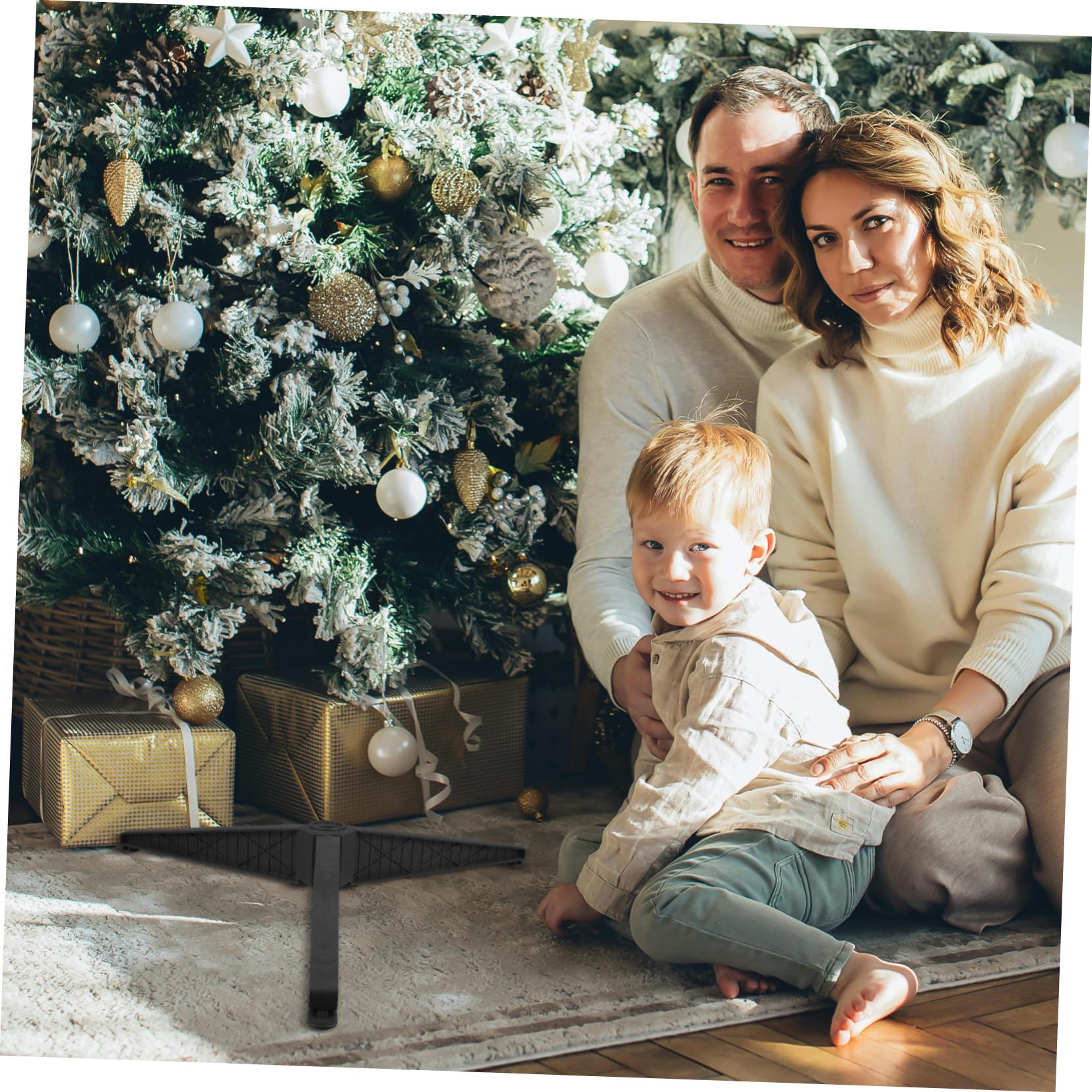 ABOOFAN Small Christmas Tree Stand Christmas Tree Base Holder Easy Assembly for Home Decoration Stylish and Stable Design