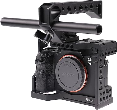 Foto4easy Camera Top Handle Grip with Cold Shoe Mount for DSLR Camera Cage Video Black
