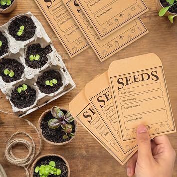 150pcs Seed Saving Envelopes 4.7x3.1 Inch