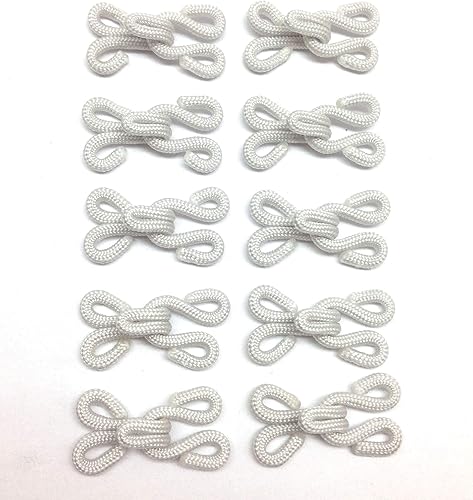 Miniatura 9 de PEPPERLONELY Juego de 10 ganchos cubiertos blancos y cierre de costura para abrigo de piel, chaqueta, estola, pulsera, joyería, libros, manualidades