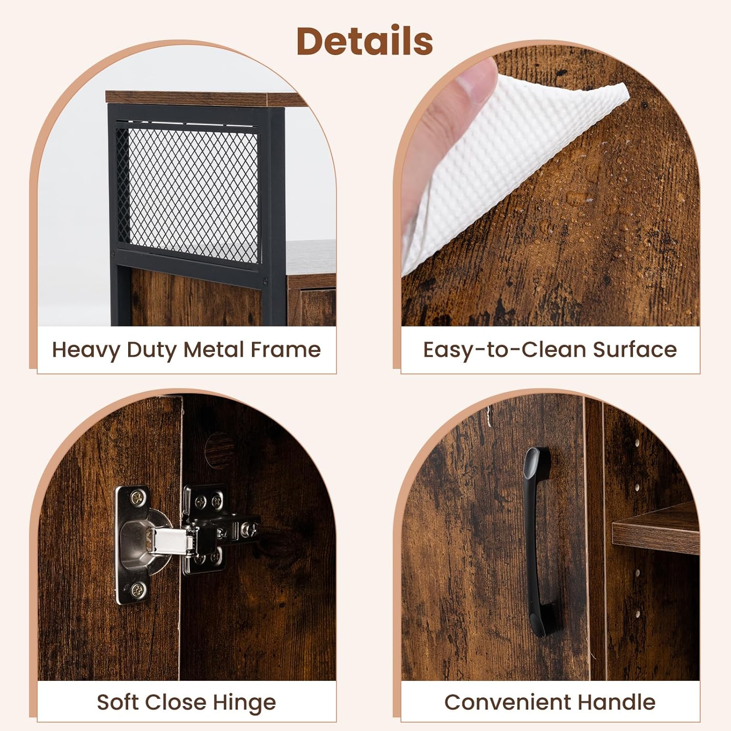 LOKO Rolling File Cabinet with Charging Station, Mobile Lateral Filing Cabinet with Lock, Adjustable Shelf, Metal Frame, Modern Printer Stand on Lockable Wheels for Home Office, Small Space (Brown)