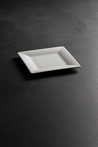 Miniatura 5 de 10 Strawberry Street Ceramic Simply White - Plato cuadrado de 6 pulgadas, juego de 6