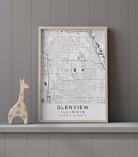 Miniatura 9 de Mapa de Glenview, Illinois, Light 2 (12x16)