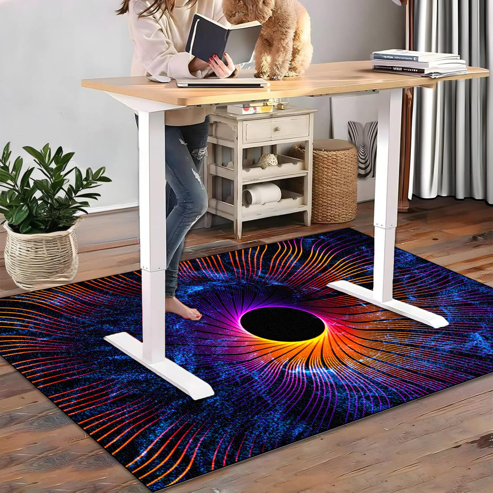 Alfombrilla para Silla de Oficina Gaming 140 x 160 cm Alfombra Entrada Casa Lavables Antideslizante Para Suelos Duros Alfombra Silla Escritorio Protectors Suelo Alfombra Protectora Suelo Silla Ruedas