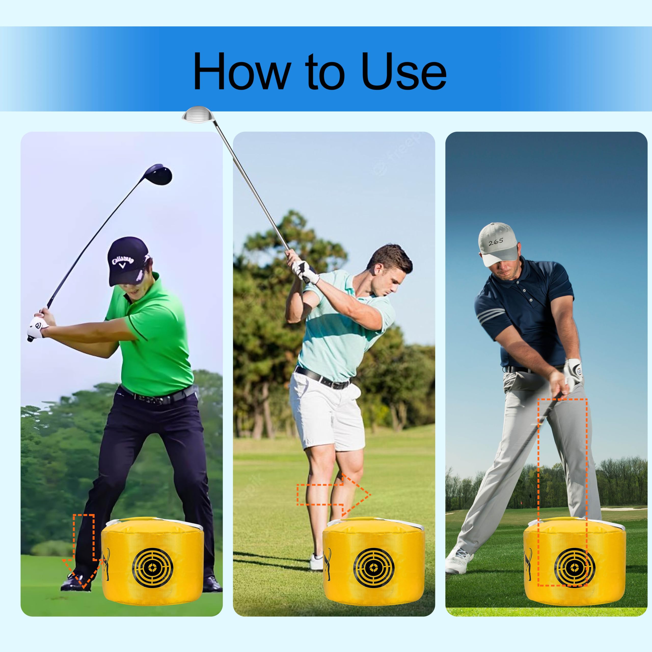 Bolsa de impacto de golf, bolsa de golpeo, bolsa de golpe de golf, bolsa de impacto de golf, bolsa de entrenamiento de swing, ayuda a prueba de agua, duradera