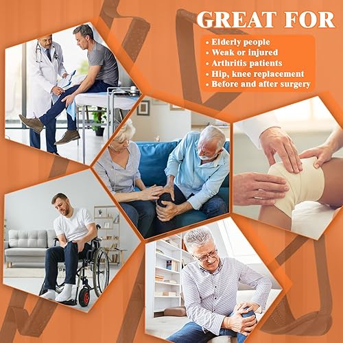Miniatura 6 de Correa de elevación de piernas de 45 pulgadas, ayuda para levantar pies con correa de mano y movilidad de bucle para el pie para cirugía de