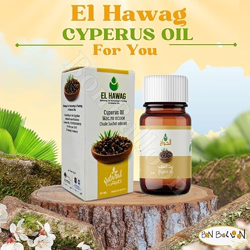 Miniatura 3 de bonballoon Elhawag Cyperus Oil Natural Saad prensado en frío sin diluir puro Al Hawaj Aceites premium El Hawag Concentrado Perfecto Extra Skin Sin