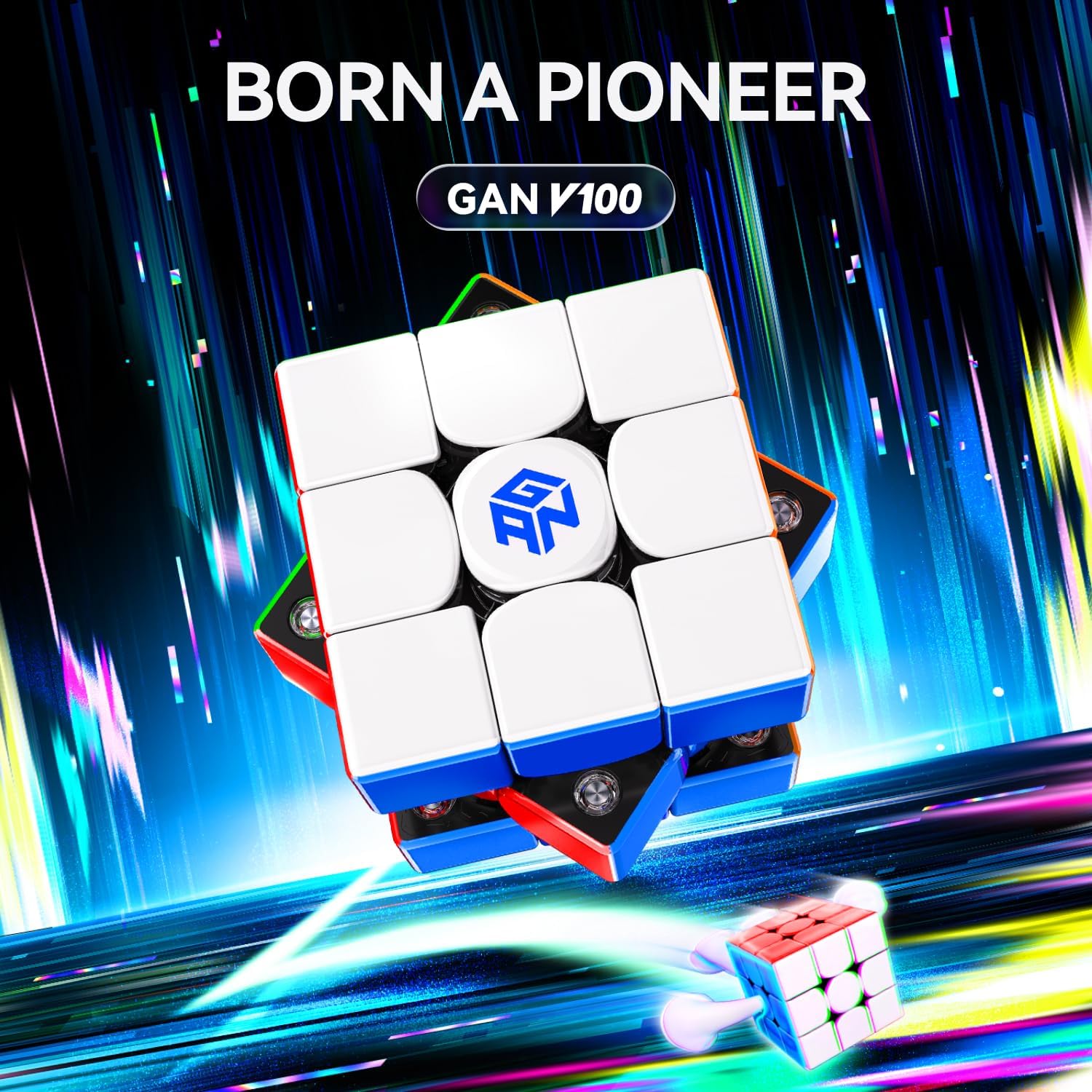 GAN V100 MagLev 3x3 Speed Cube – magnetyczna kostka logiczna, profesjonalna łamigłówka, UV Coating, szybka kostka dla początkujących i zaawansowanych