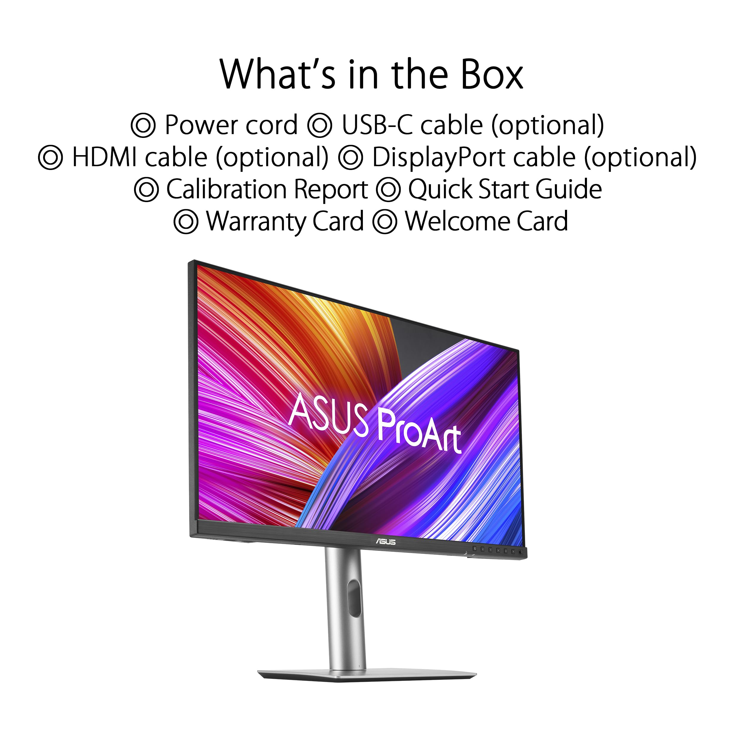 ASUS PROART DISPLAY PA24ACRV, Monitor Professionale 23,8” IPS QHD, Grigio | (2560x1440), 95% DCI-P3, Accuratezza Colori ΔE<2, Calman, USB-C PD 96W, VESA DisplayHDR 400 MediaSync