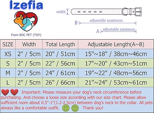 Miniatura 2 de Collar para perro con tachuelas afiladas, lujoso, acolchado de cuero para perros medianos y grandes, collar de 2 pulgadas de ancho antimordeduras