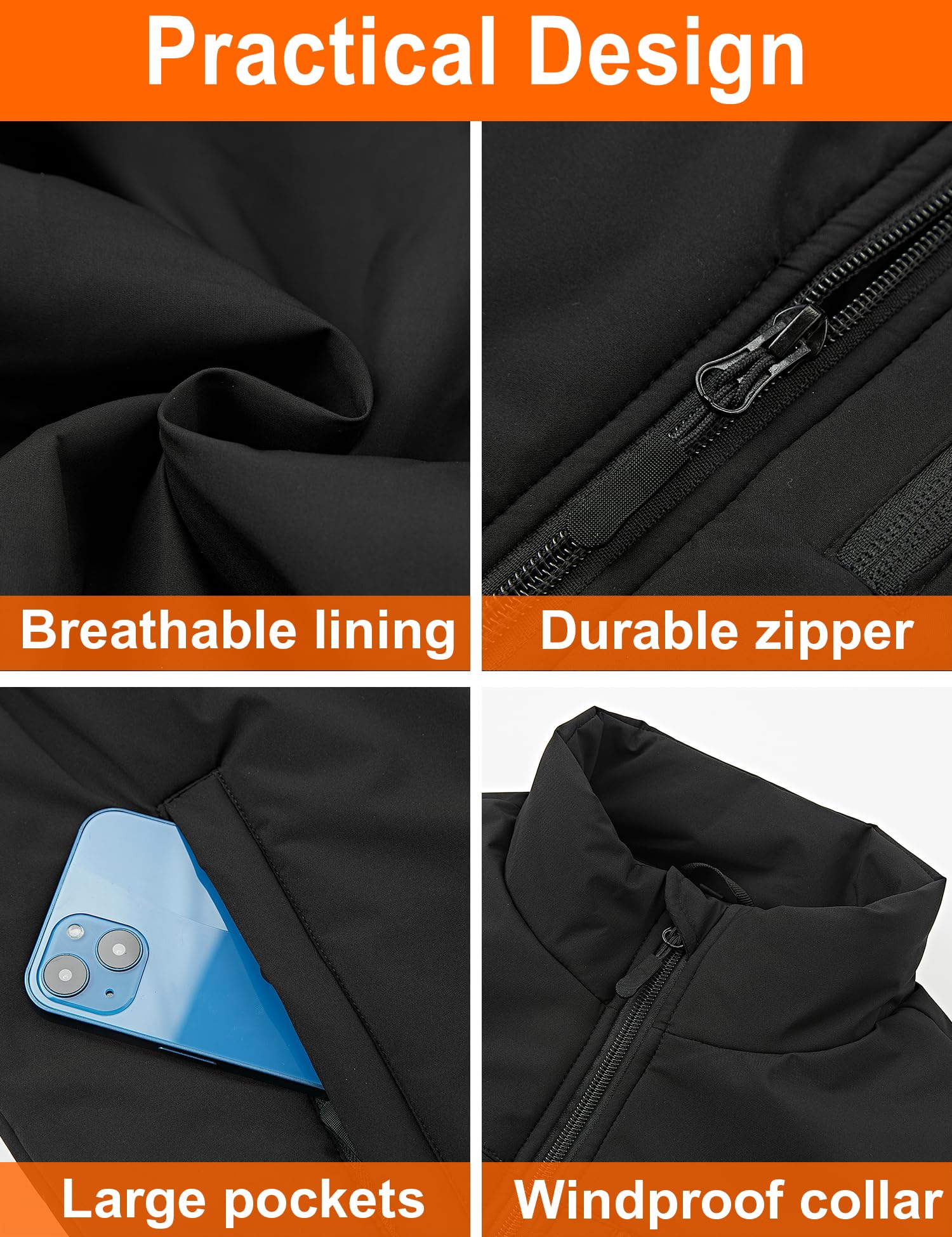 Techstuph Gilet Riscaldato Uomo con 3 Temperature Regolabili 11 Zone di Riscaldamento Gilet Riscaldato Donna Giacca Riscaldata Temperatura Massima 140 °F (senza batteria)