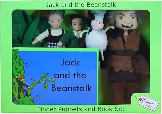The Puppet Company Traditional Story Sets Jack & The Beanstalk Book and Finger Puppets Set