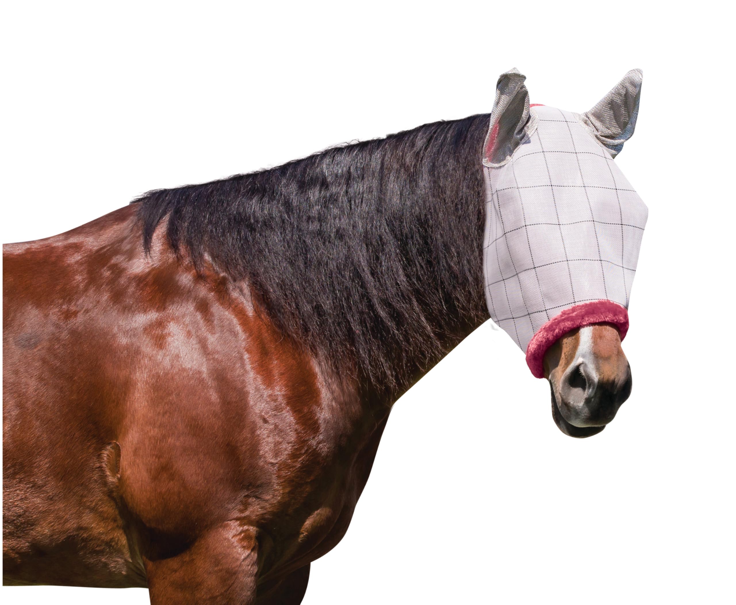 Farnam SuperMask II Horse Fly Mask with Ears, Average Size, Color May Vary — image 1