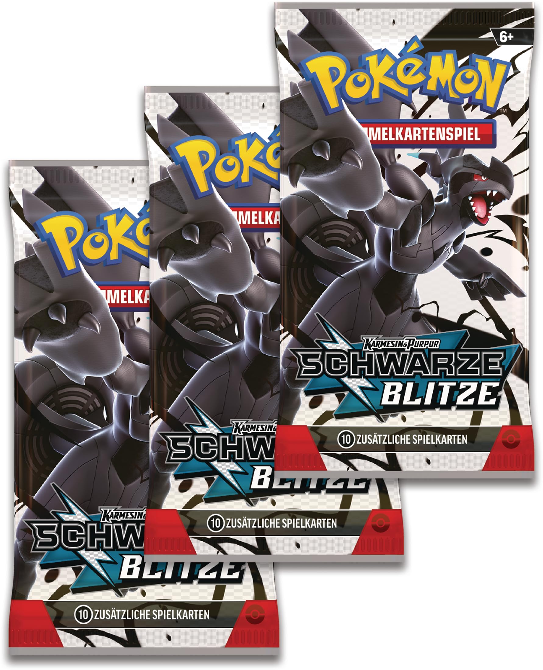 Pokémon - Kolekcjonerska gra karciana: kolekcja naklejek technicznych Karmesin & Purpur – czarne błyski – Zytomega (1 holograficzna karta promocyjna i 3 pakiety wzmacniające)