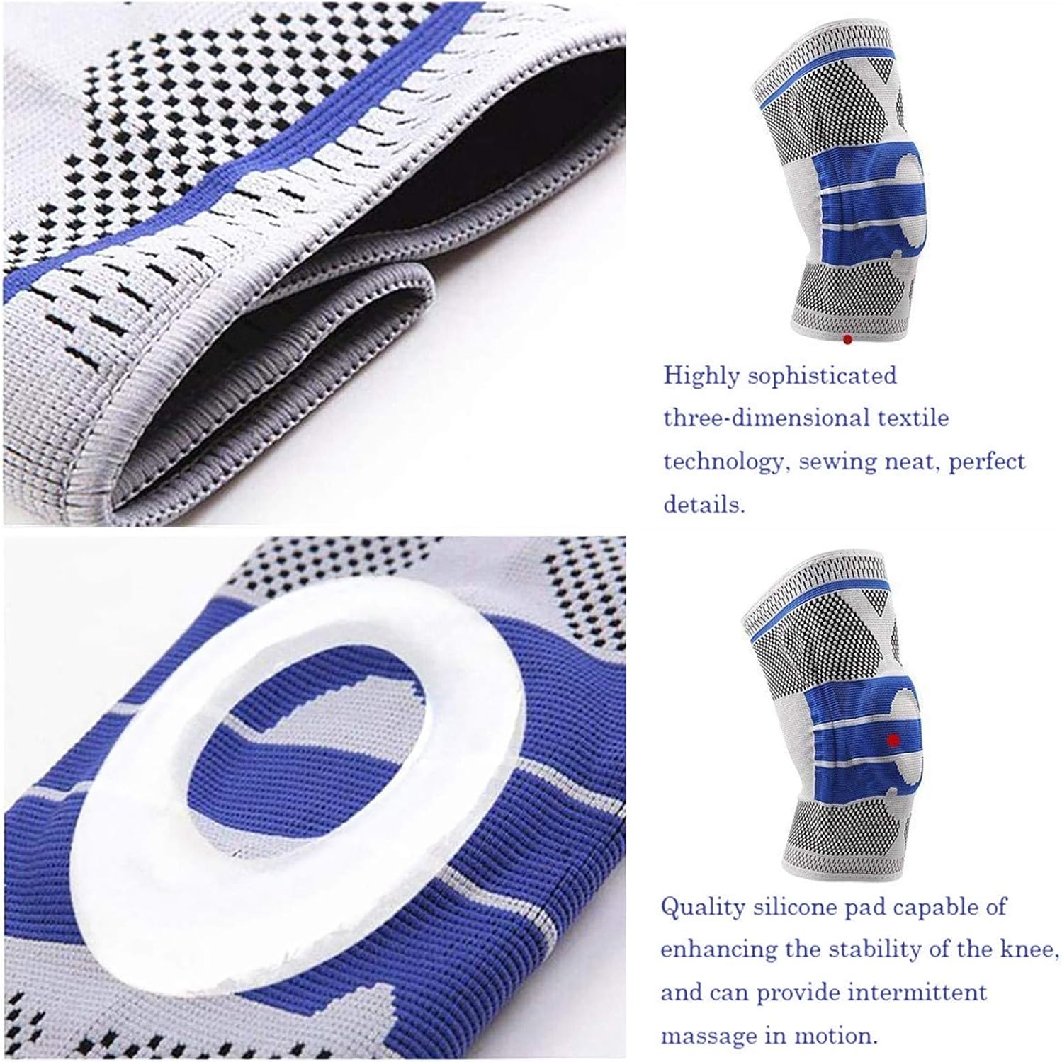 Strip Support Pads Silicone Knee Sports Knee Spring Pressure Strap Protection Fitness & Yoga Equipment Yoga Videos for Flexibility : Sports & Outdoors