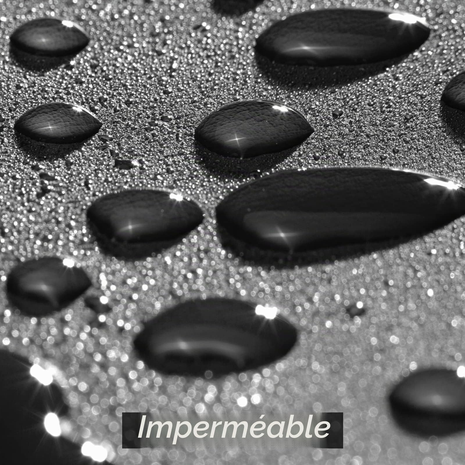 Housse de billard en similicuir robuste, imperméable et indéchirable pour table de billard de 2,2/2,4 m (2,1 m, noir)