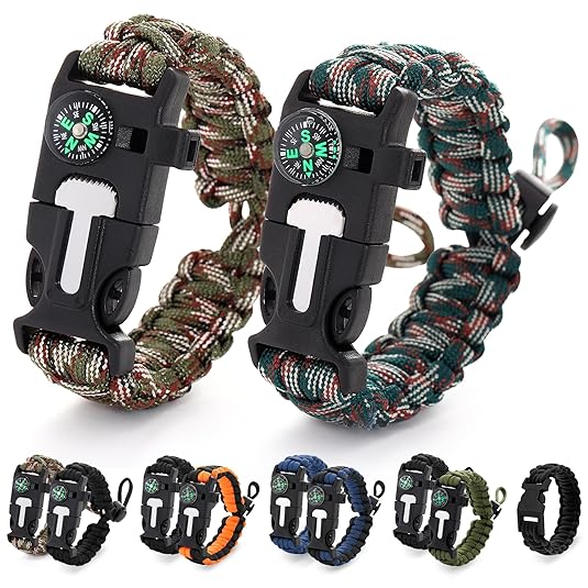 Nylon Survival Paracord Bracelet (2 Pack) - $7.99