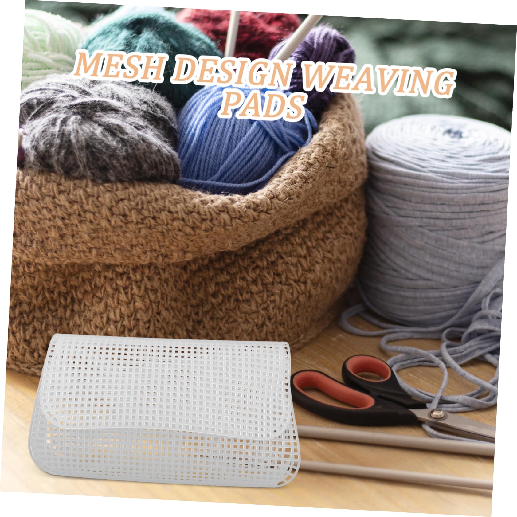 ERINGOGO 4pcs Mesh Fabric Sheet for DIY Canvas Bag Craft Mesh Woven Canvas Bag Making Supplies