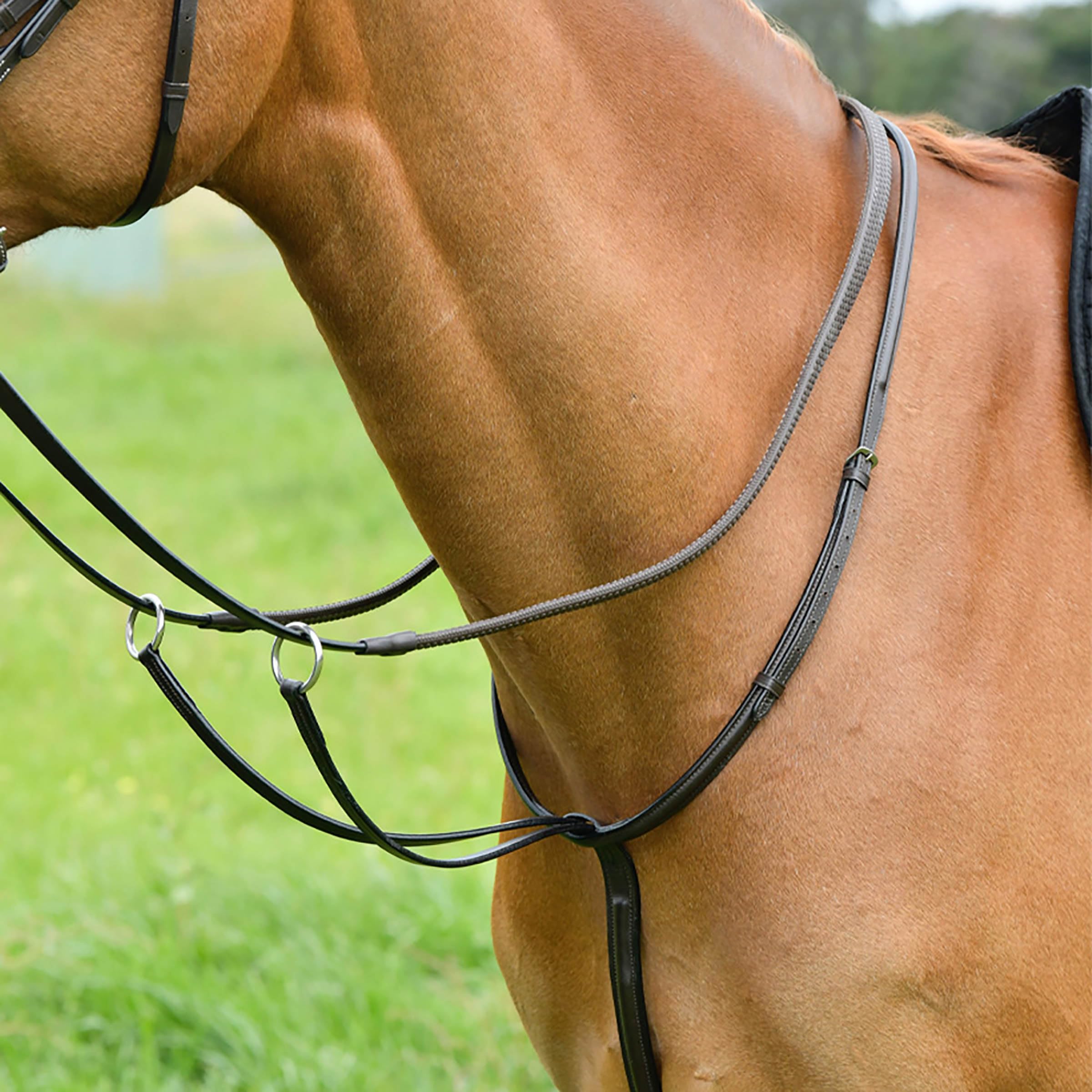Kincade - Martingale à anneaux pour chevaux CLASSIC (Cob) (Marron)