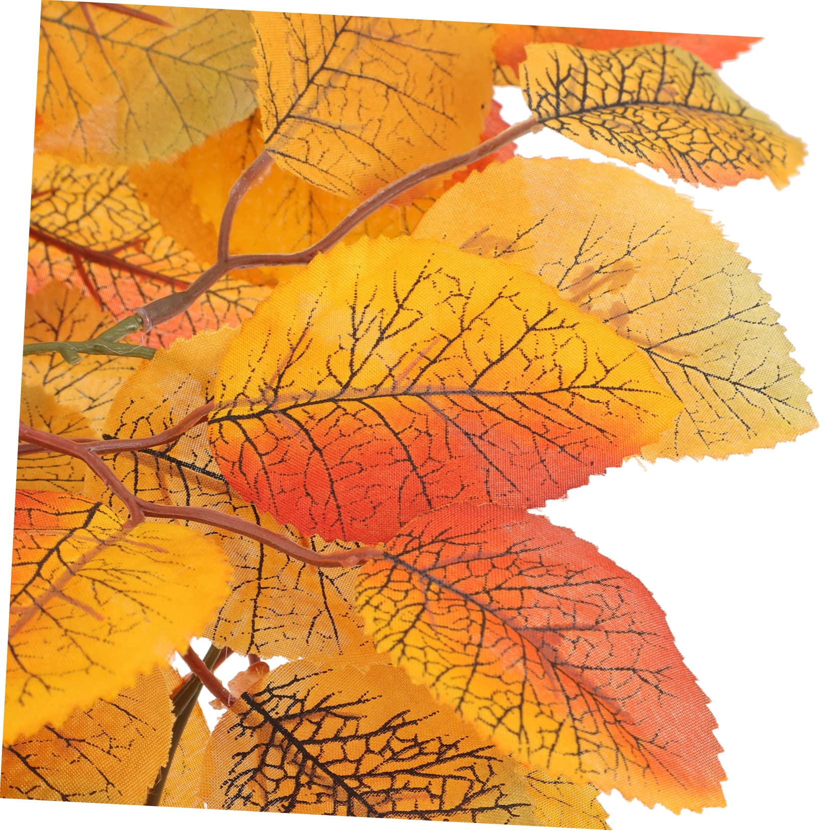 5st Dekoratives Rattan Laubmantelrebe Künstliche Girlande Aus Ahornblättern Fallende Außendekorationen Herbst Magnolienblatt Herbstgirlande Herbstlaub Reben Orange Plastik IMIKEYA