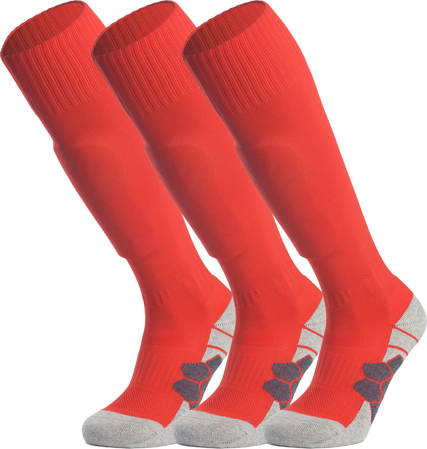 APTESOL Knielang Fußballsocken (3/5 Paare) Kinder Jugend Erwachsene Lang Sportsocken EU 28-44 Kissen Atmungsaktiv Soccer Trainingssocke
