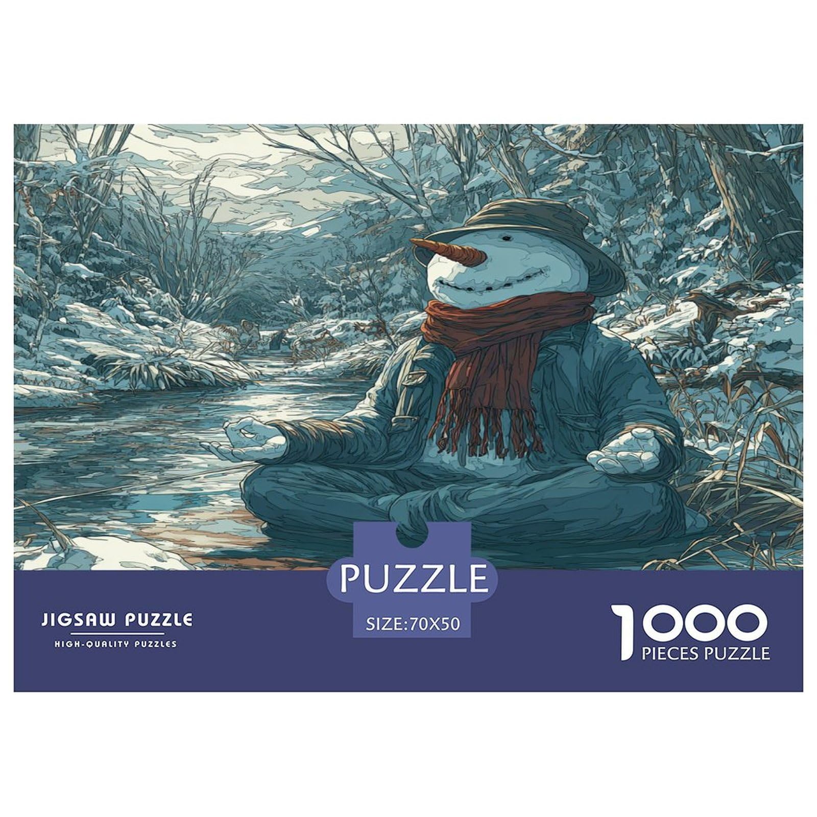 Jigsaw Puzzles for Adults 1000 Pieces Snowman Puzzle Impossible Difficult Challenging for Men Women, Home Decoration 70x50cm/1000pcs