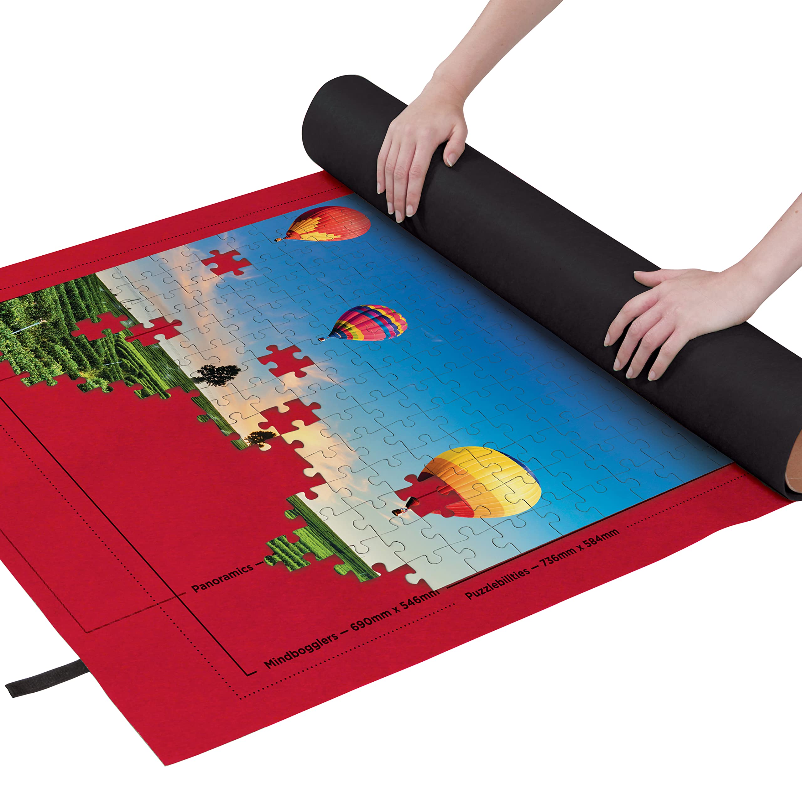 Hinkler - Deluxe Neoprene Jigsaw Roll - Puzzle Storage Mat for Jigsaw Lovers - Puzzle Placement Guide - Stores Up to 2000 Pieces - Includes Mat, Roll & Straps - Use with Jigsaw Board - Image 3