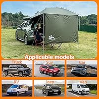 Vista 3 de Tienda de campaña para maletero de SUV con toldo, impermeable 3000MM UPF 50+, toldo con sombra para maletero para SUV/furgoneta/MPV/CUV
