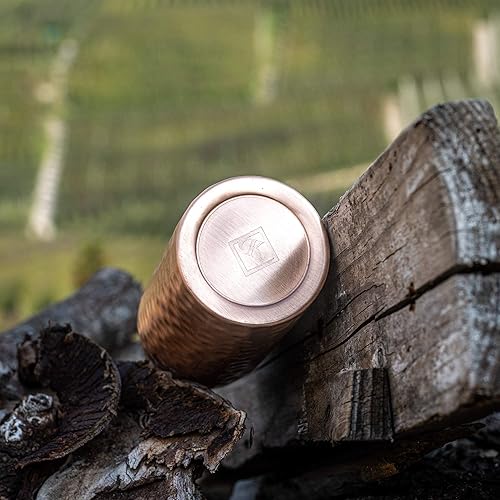 Miniatura 8 de Kosdeg Botella de agua de cobre  24 onzas  Un recipiente ayurvédico de cobre puro martillado para beber  Bebe más agua, reduce tu ingesta de azúcar