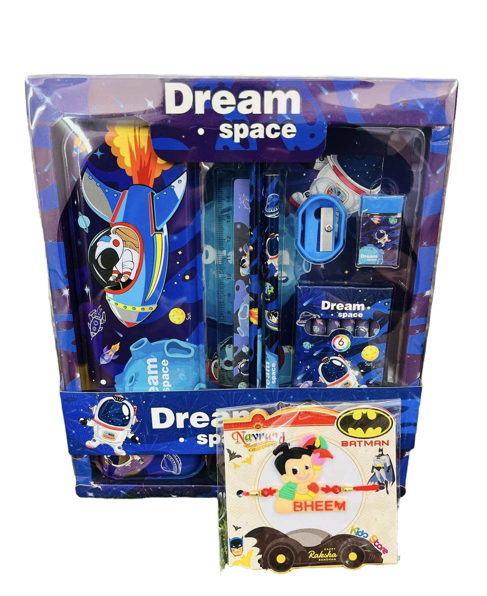 Paaroots Pack of 12pcs Space Theme Stationery Set with Cute Rakhi for Brother Boys Set of Pencil Eraser Color Scale Pencil Box Geometry School Stationery Kit Rakhi Gift Set (B0DB2QBWBG) Amazon Price History, Amazon Price Tracker