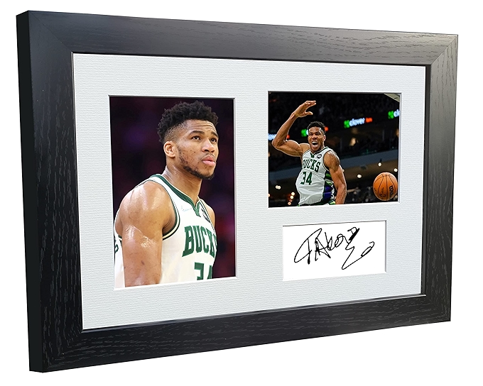 吉安尼斯·阿德托昆博签名篮球海报装框礼品