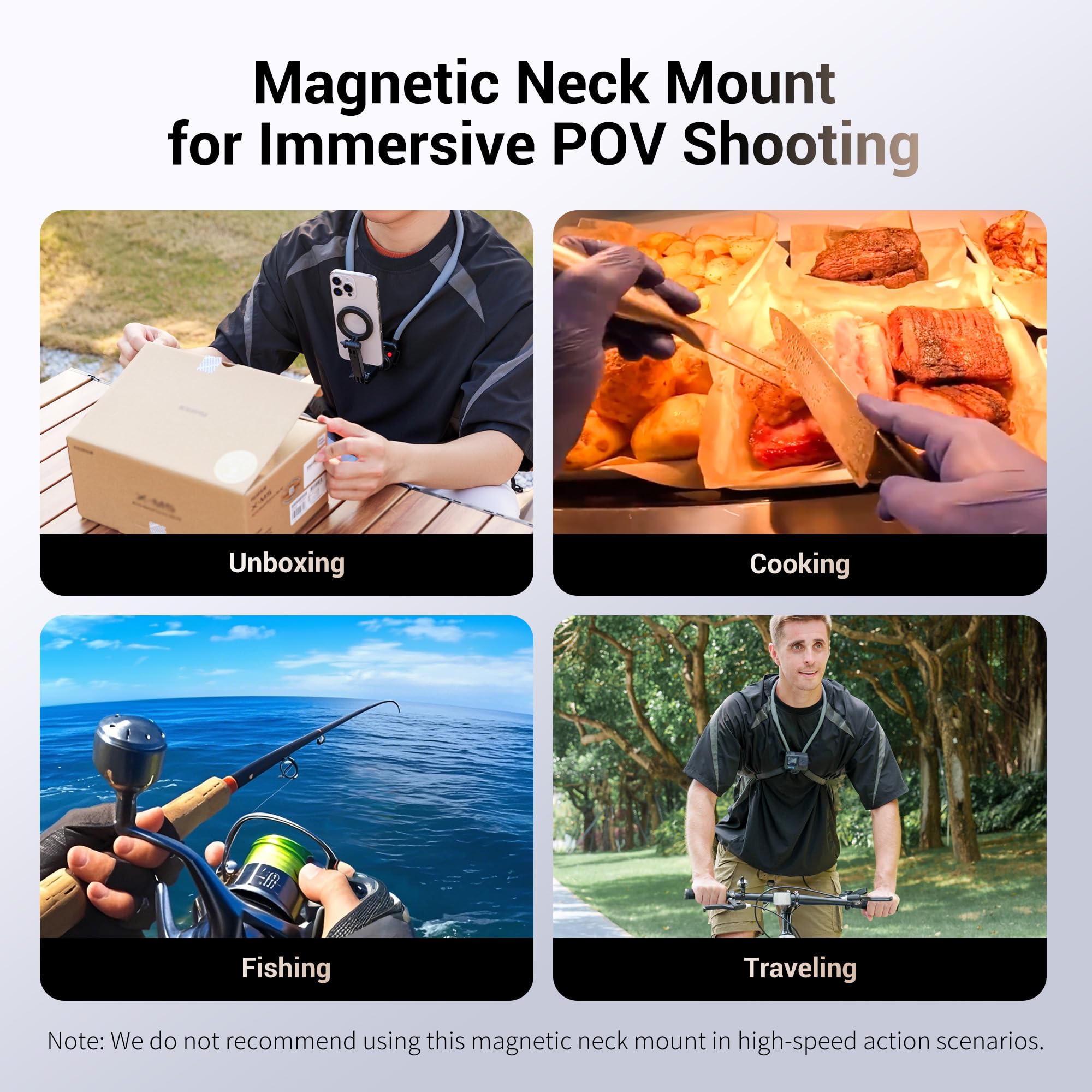 Magnetische nekhouder voor telefoons, mobiele telefoonhouder om te hangen aan de nek POV/Vlog Selfie Hand Free Ketting Telefoon Strap Video-opname voor iPhone 15 14 13 12 en Android-telefoons voor