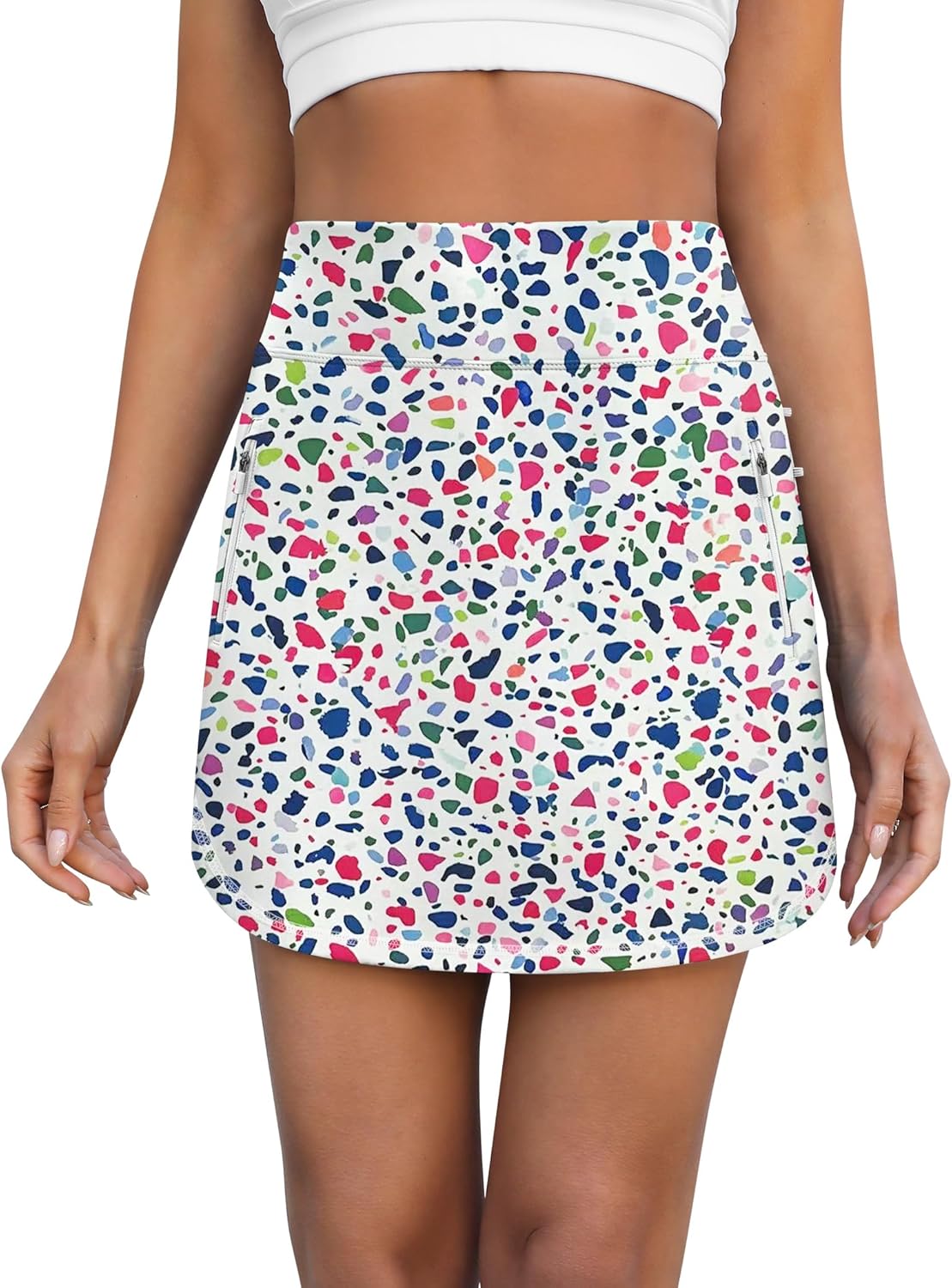 LouKeith Golf Skirts for Women Tennis Skirt with Zipper Pockets High Waisted Running Casual Athletic Skorts Built-in Shorts - Image 2