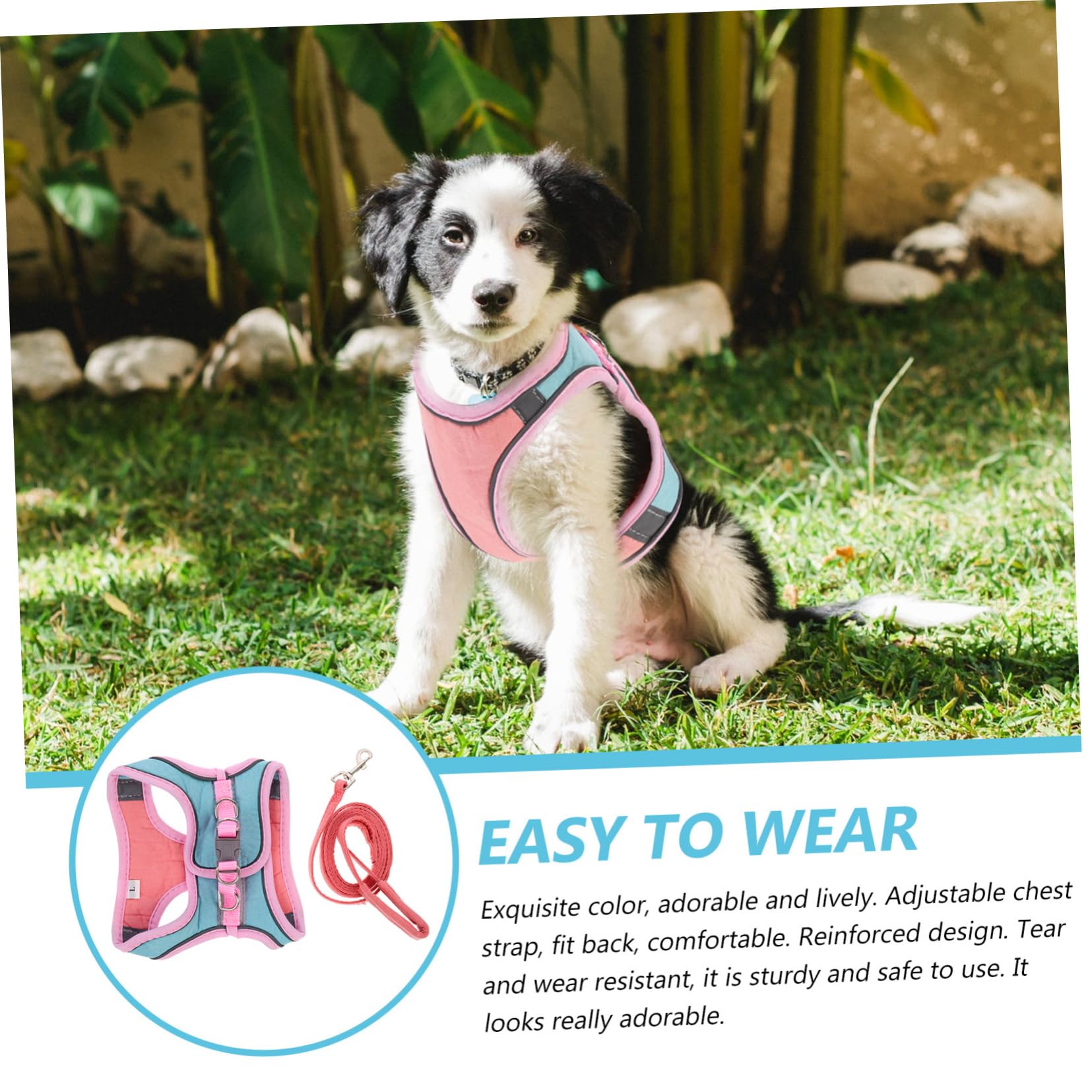 Mipcase 5ensembles Réfléchissant pour Chat avec Laisse pour Promenade Extérieure Sécurité Et Confort pour Votre Animal Design Léger Et De Type Gilet pour Chats Et Chiens