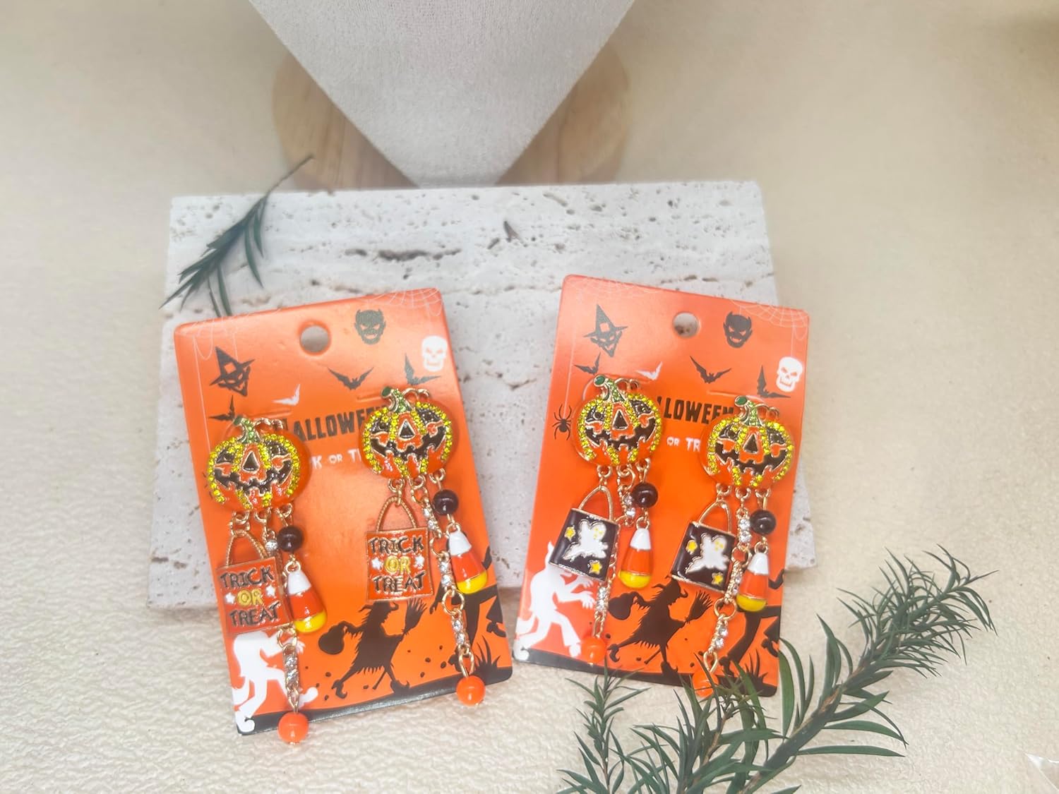 Halloween Pumpkin Earrings for Women Long Tassels Smiling Face Pumpkin Inlaid rhinestones Drop Earrings Halloween Jewelry - Image 6
