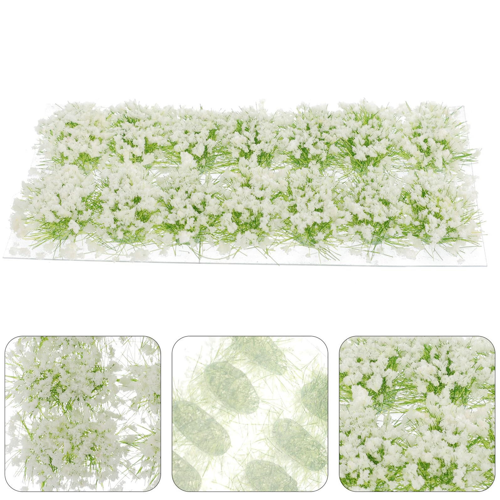 DOITOOL Materiali per Scenery DIY per Tavolino Giardino Esterno Cespugli Artificiali Bianco in Resina e Plastico, Facile da Usare e Portatile, Stile Realistico e Naturale per Modello