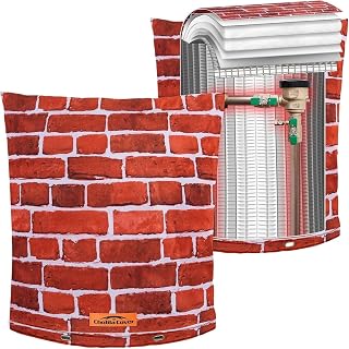 Backflow Preventer Cover Insulated (5˚F) - 16" W x 20" H Backflow Cover for Winter Pipe Freeze Protection - Sprinkler Covers for Outside - Double Wall Insulation Cover Brick Red