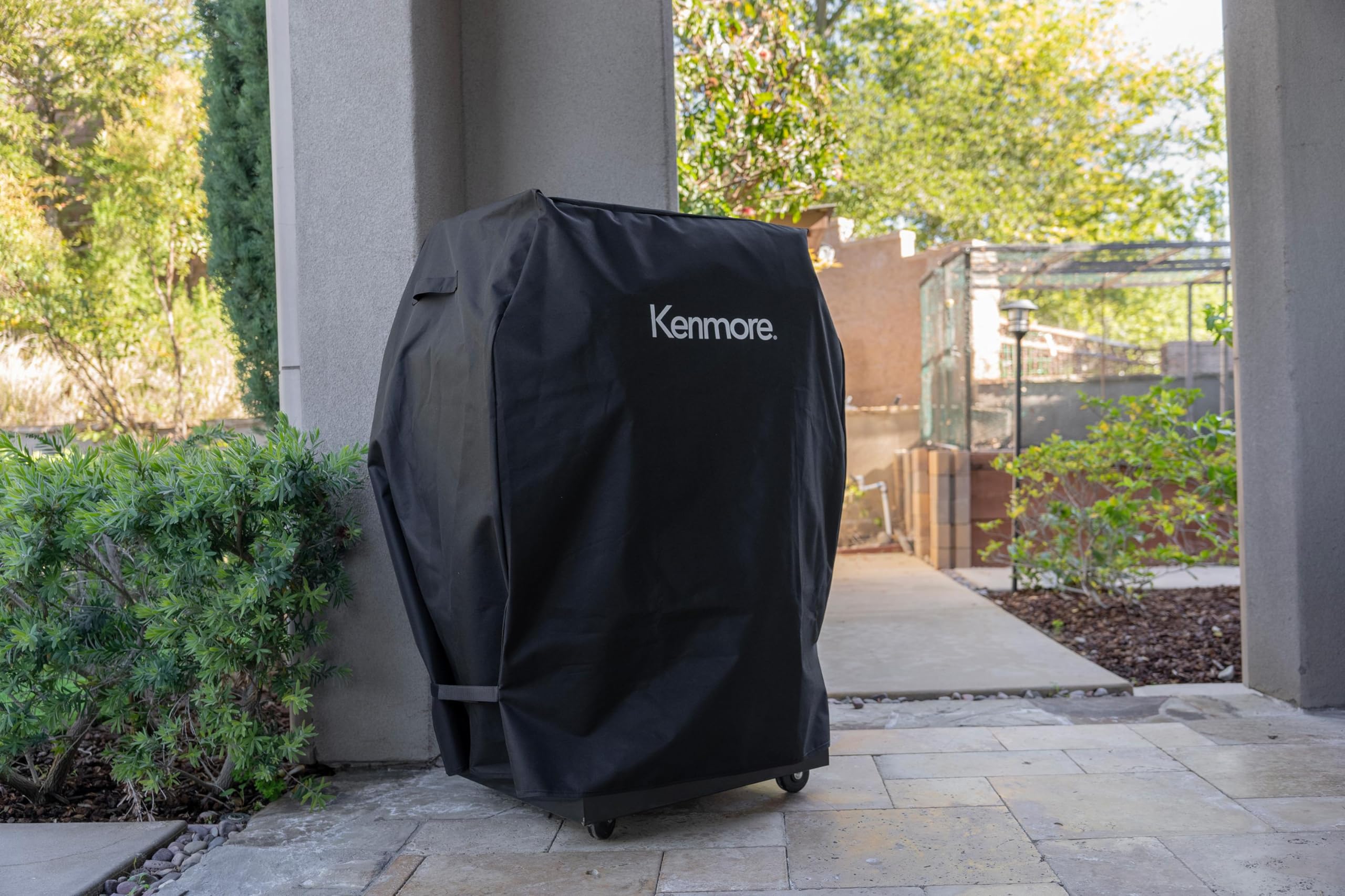 Kenmore Funda Barbacoa Exterior Impermeable | Protectora Universal para BBQ | Accesorios Barbacoa Resistente al Agua | Barbacoa a Gas de 2-3 Quemadores | Rectangular 107 x 84 x 58 cm