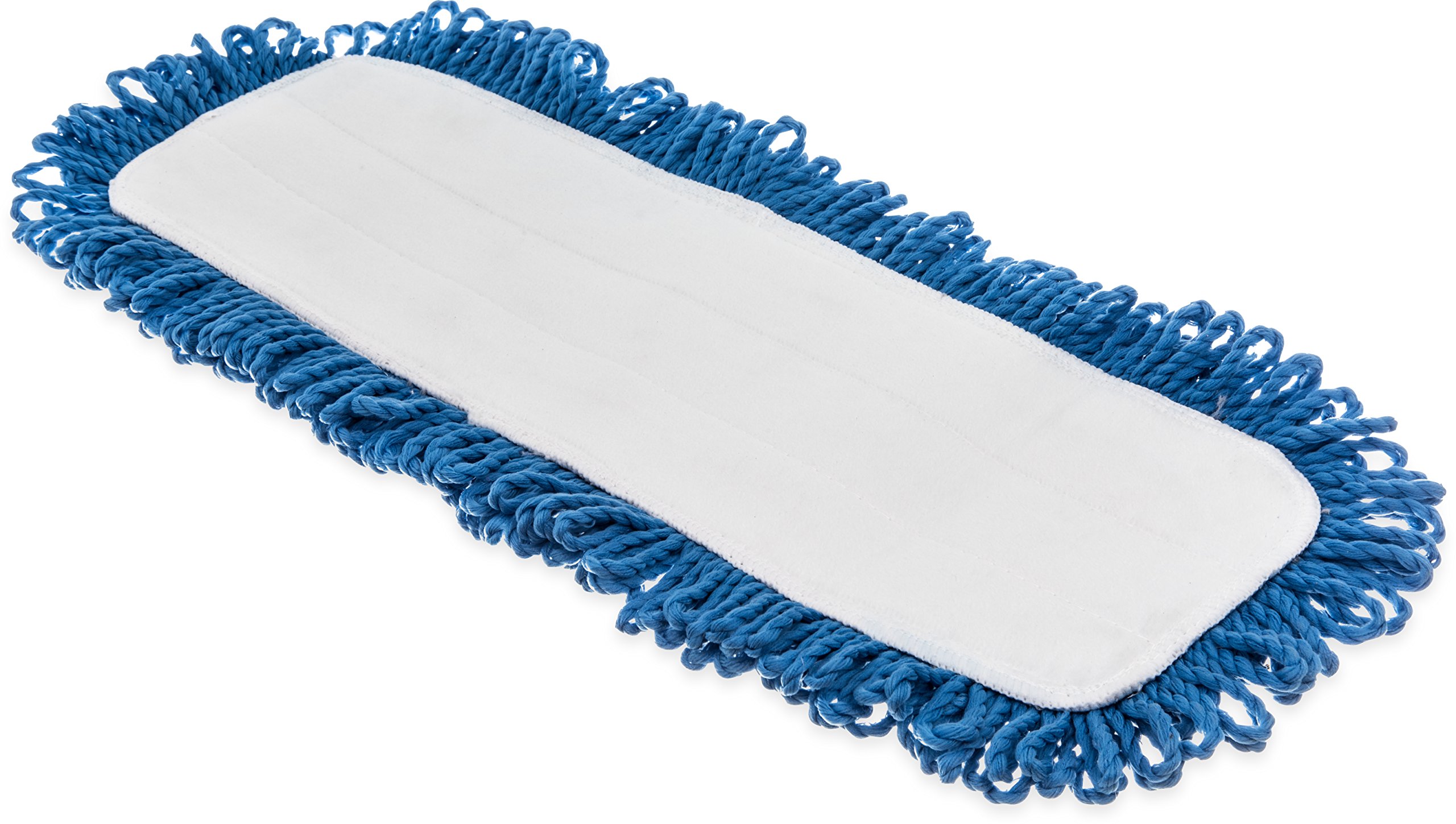Sparta Microfiber Dry Mop Pad with Looped Fringe for Floor Cleaning, Polyester-Polyamide Blend, 18 Inches, Blue, (Pack of 12)