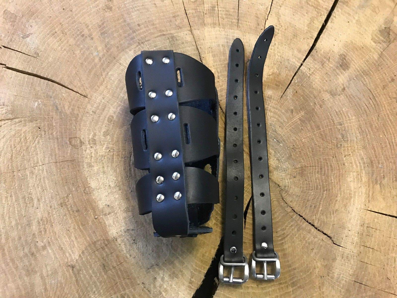 Skull Flaschehalter kompatibel mit Harley Davidson Dosenhalter Getränkehalter Hot Rod V8 Beachcruiser Trike Quad Fahrrad Moped Motorrad Leder Chopper Heritage Slim schwarz Totenkopf