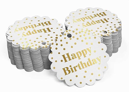 Miniatura 2 de Etiquetas colgantes para botellas de feliz cumpleaños, paquete de 100 unidades