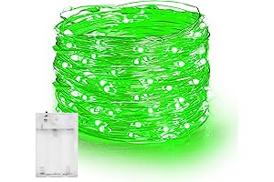 Dazzle Bright Battery-Operated Grunge Christmas String Lights