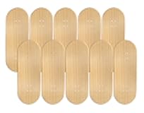 10PK Maker Series Maple Wooden Fingerboard Deck, Unbranded - 34mm x 97mm - Teak Tuning Fingerboards