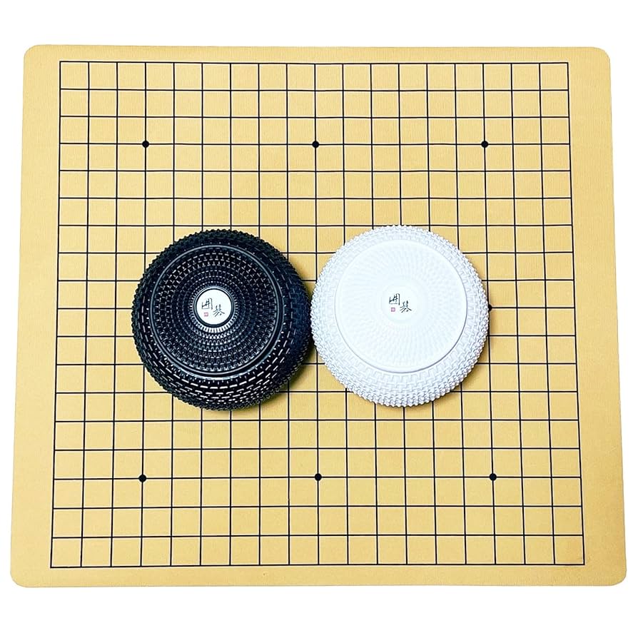 碁盤・碁石　セット 囲碁セット 13路19路両用新かや1寸卓上碁盤セット(ガラス碁石桜