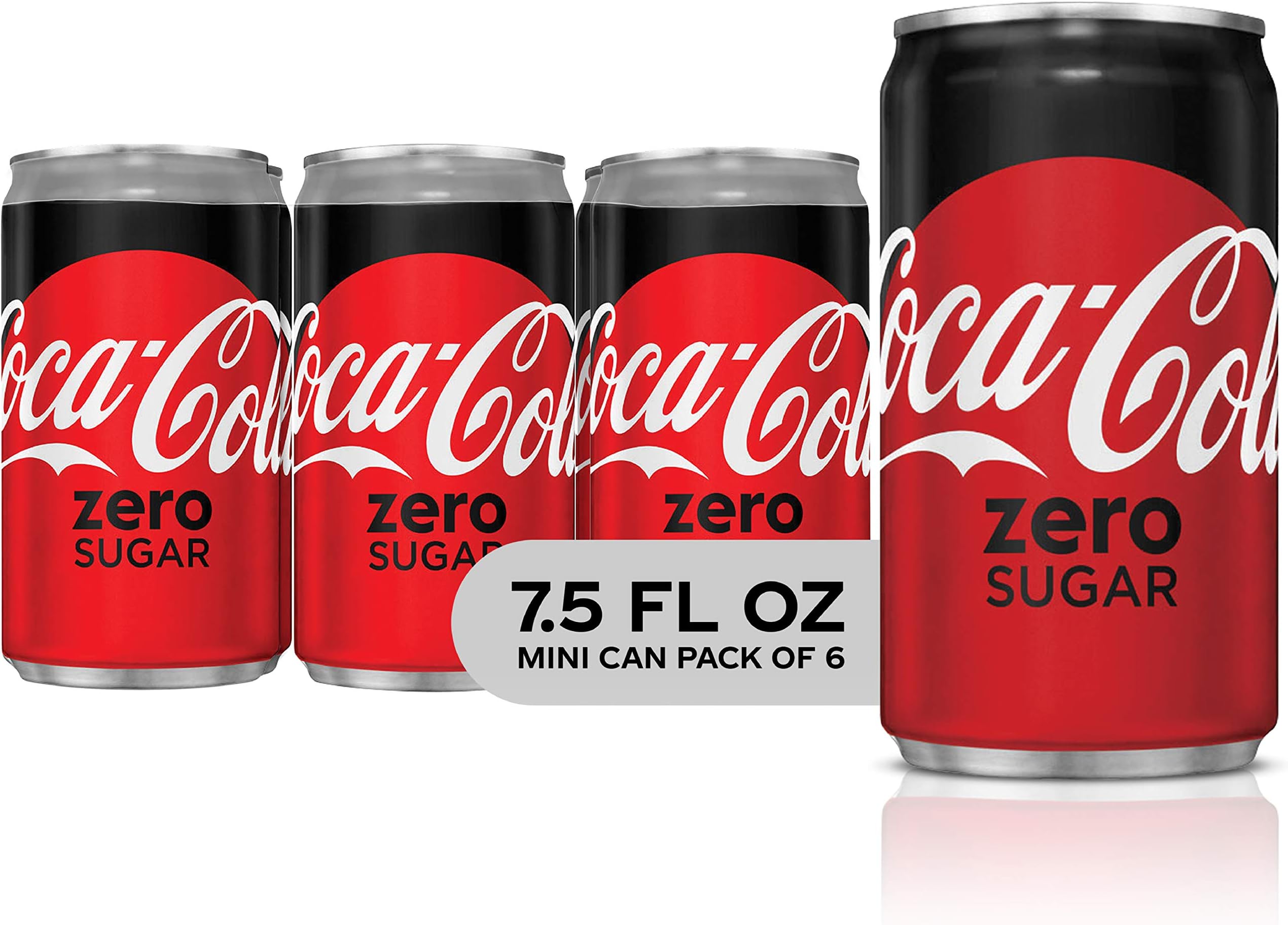 Coke Zero Sugar Diet Soda Soft Drink, 75 fl oz, 6 Pack