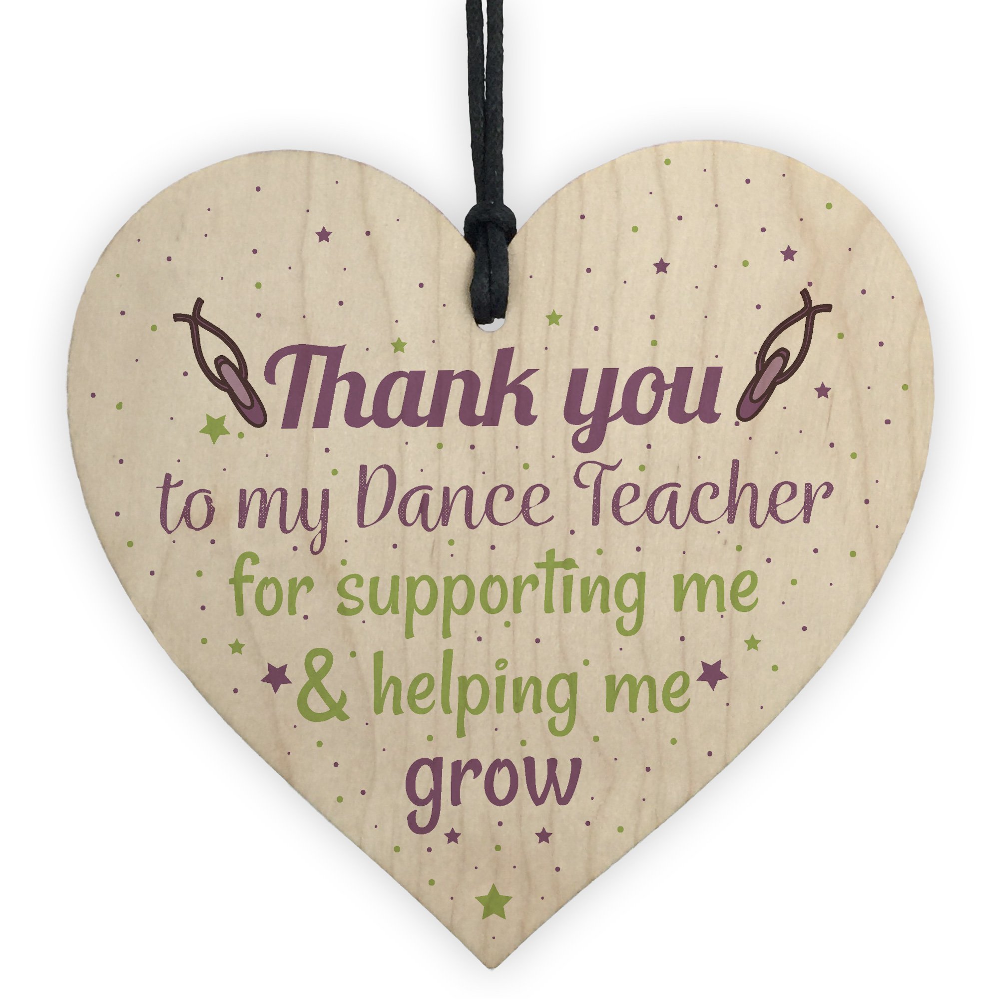 Red Ocean Dance Teacher Friendship Gift Handmade Shabby Chic Wooden Heart Sign Thank You Gift