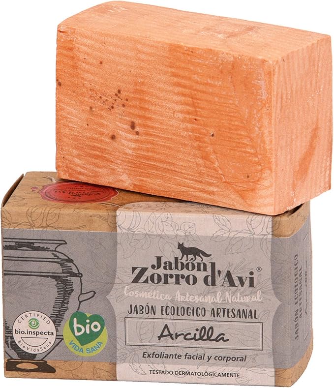 Jabón Zorro D’Avi Jabón Natural Ecológico de Arcilla 120 gr Exfoliante para Pieles Grasas Jabón Zorro D’Avi Jabón Natural Ecológico de Arcilla 120 gr Exfoliante para Pieles Grasas