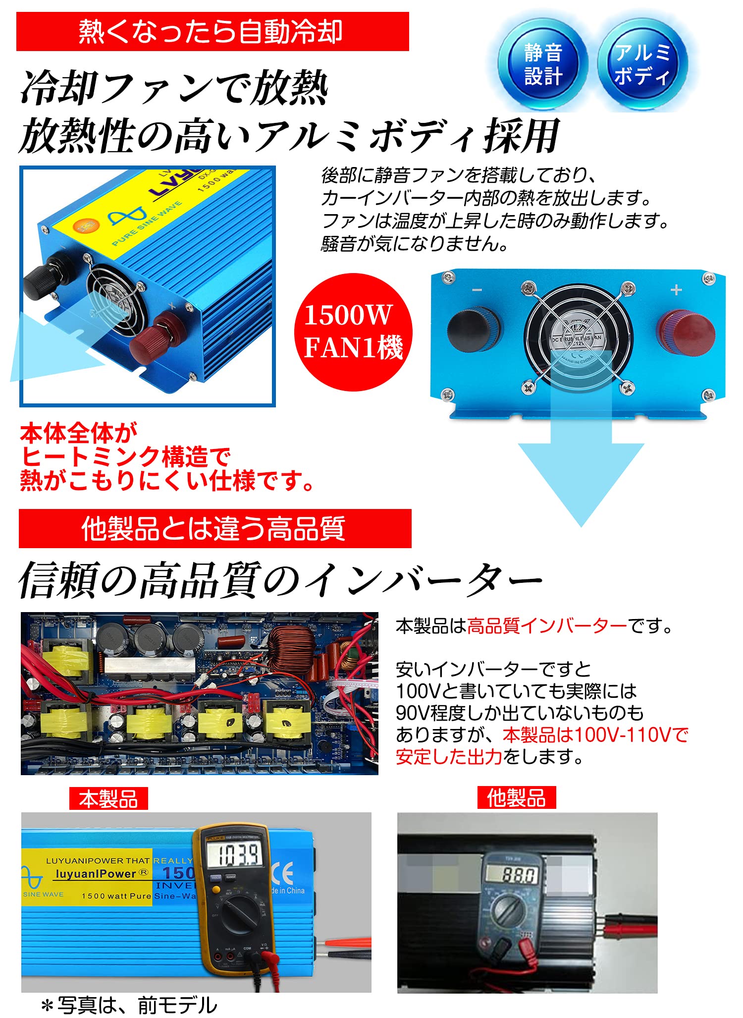 Amazon.co.jp: LVYUAN（リョクエン）インバーター 正弦波 12V